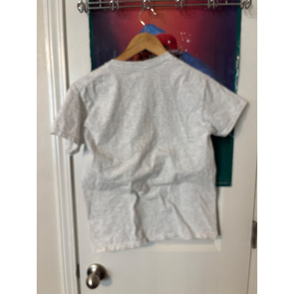Vintage Cherokee Indian Reservation Graphic T-Shirt Heather Grey Short Sleeve - Picture 2 of 6